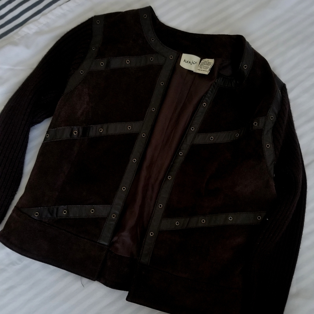 Dark Brown Kenji Suede Jacket